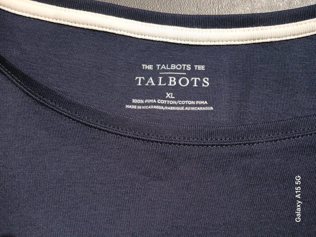 Talbots Long Sleeve Navy Cotton Tee Shirt