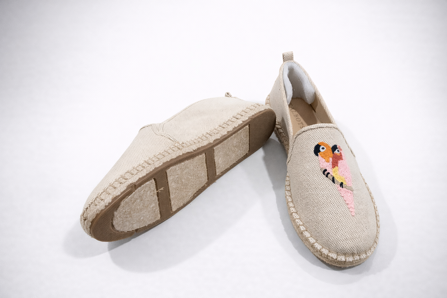 Talbots Embroidered Espadrilles - Beige