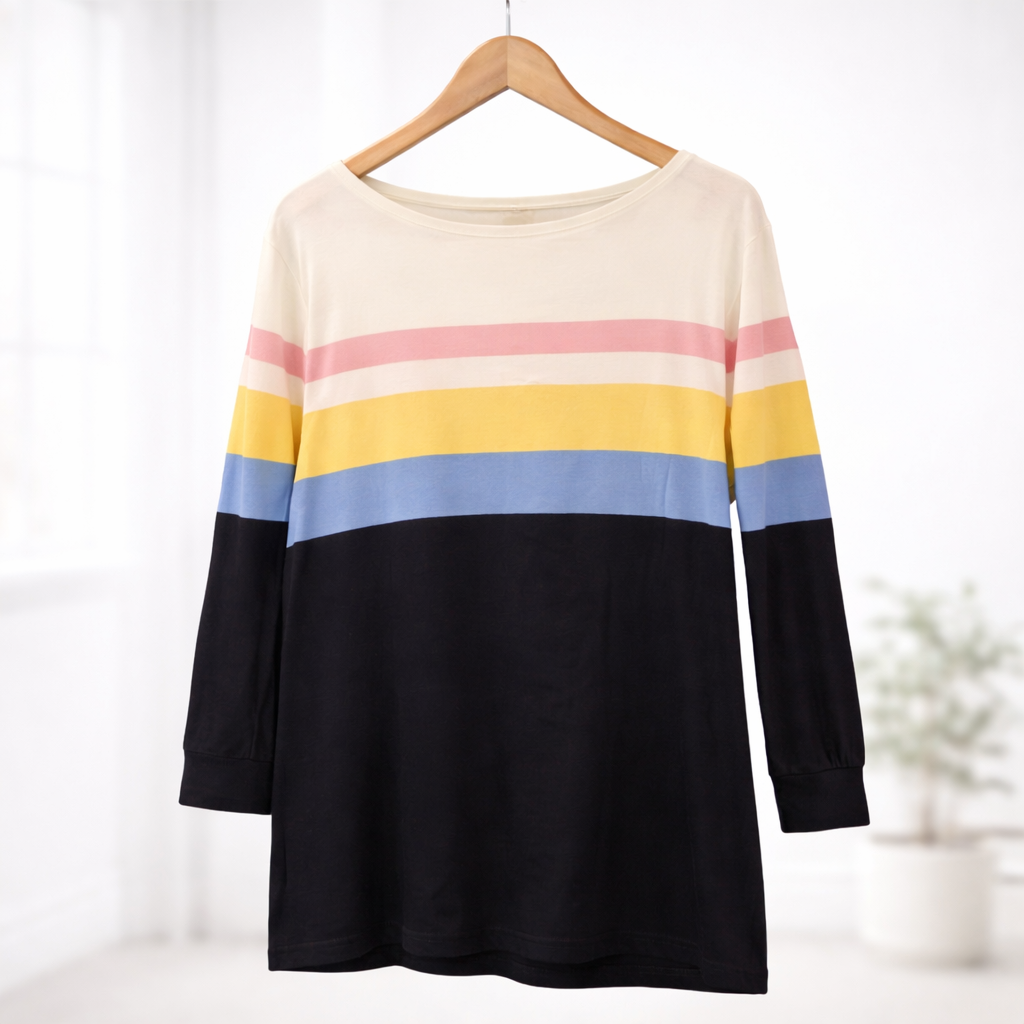Talbots Long Sleeved Multi Colored T-Shirt