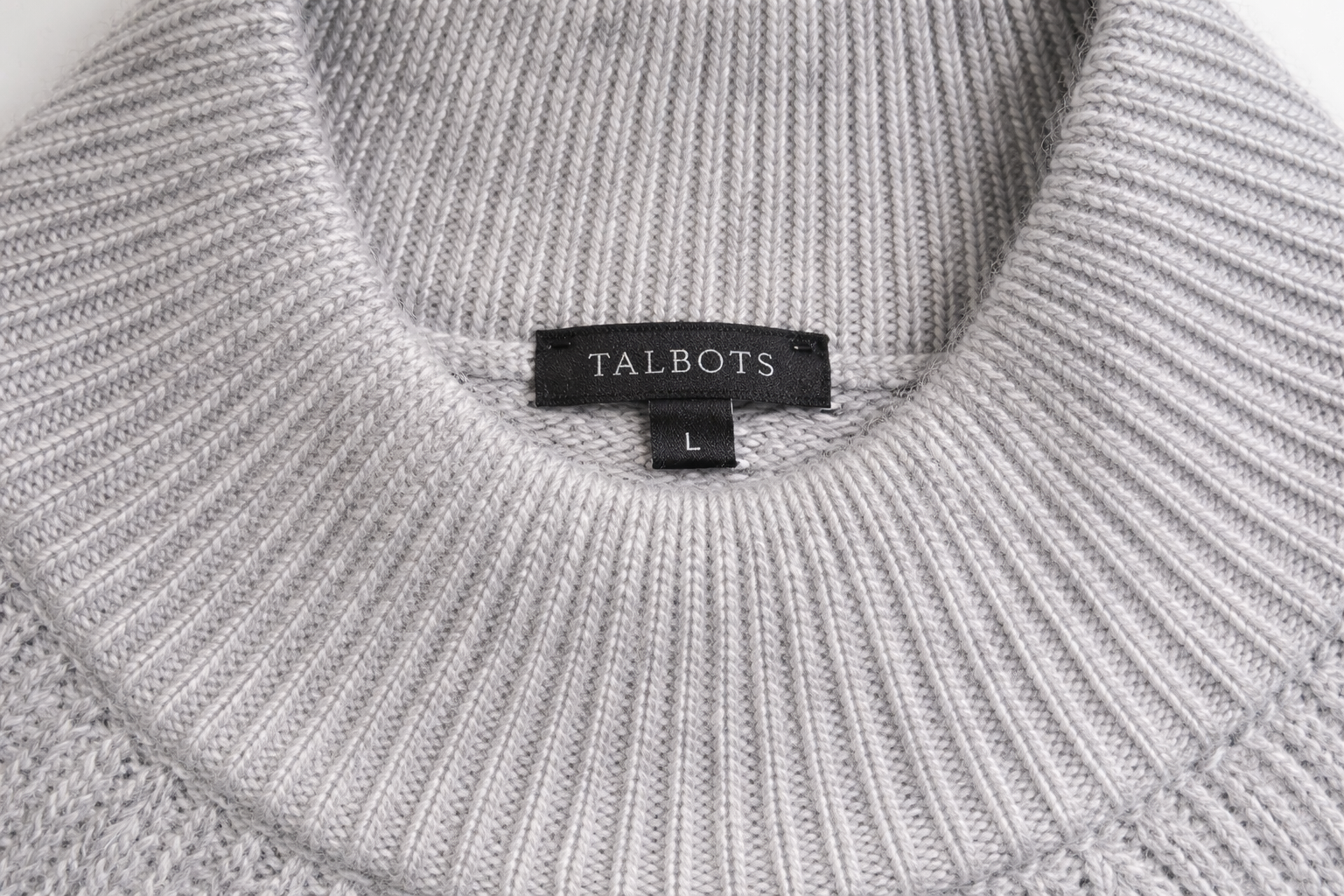 Talbots Long Sleeved Cabled Grey Sweater