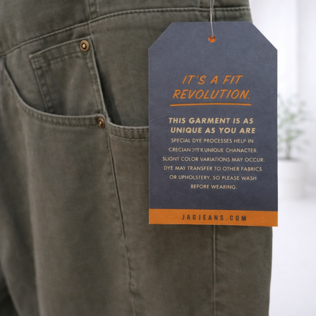 JAG Hi Rise Straight Leg Pants - Color = Jungle Palm