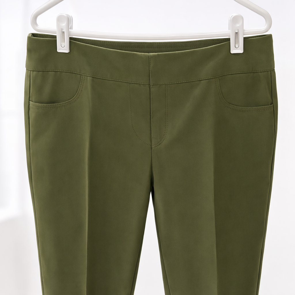 Slim-Solutions Ankle Pant -- Olive Green
