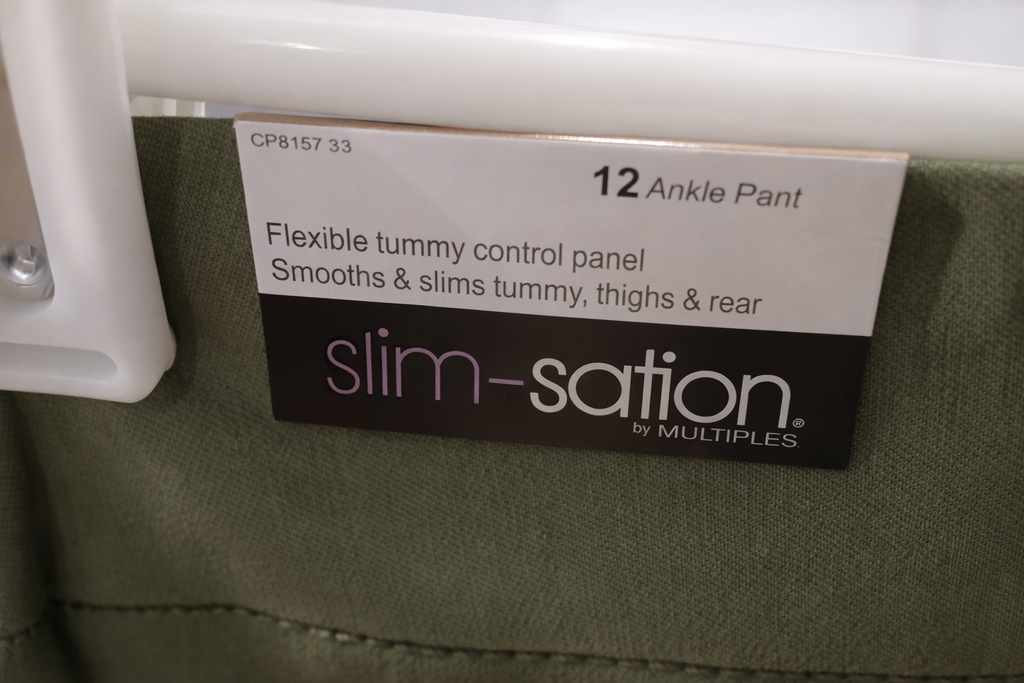 Slim-Solutions Ankle Pant -- Olive Green