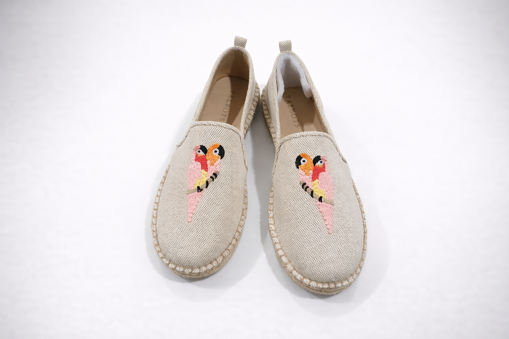 Talbots Embroidered Espadrilles - Beige