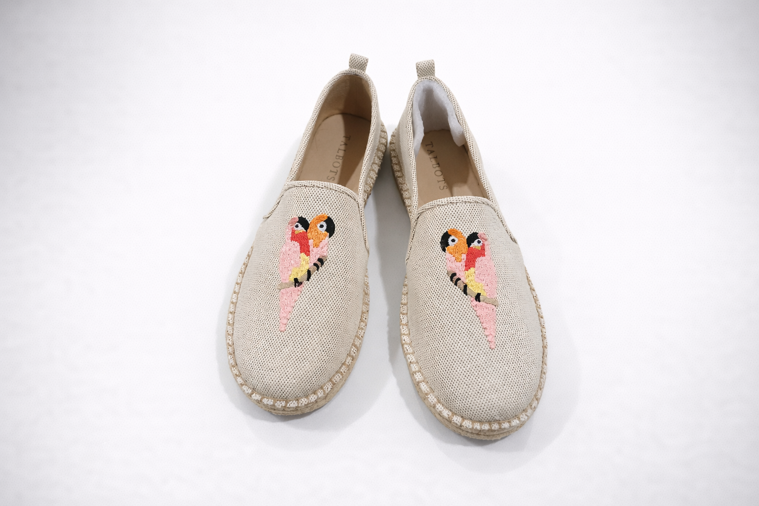 Talbots Embroidered Espadrilles - Beige