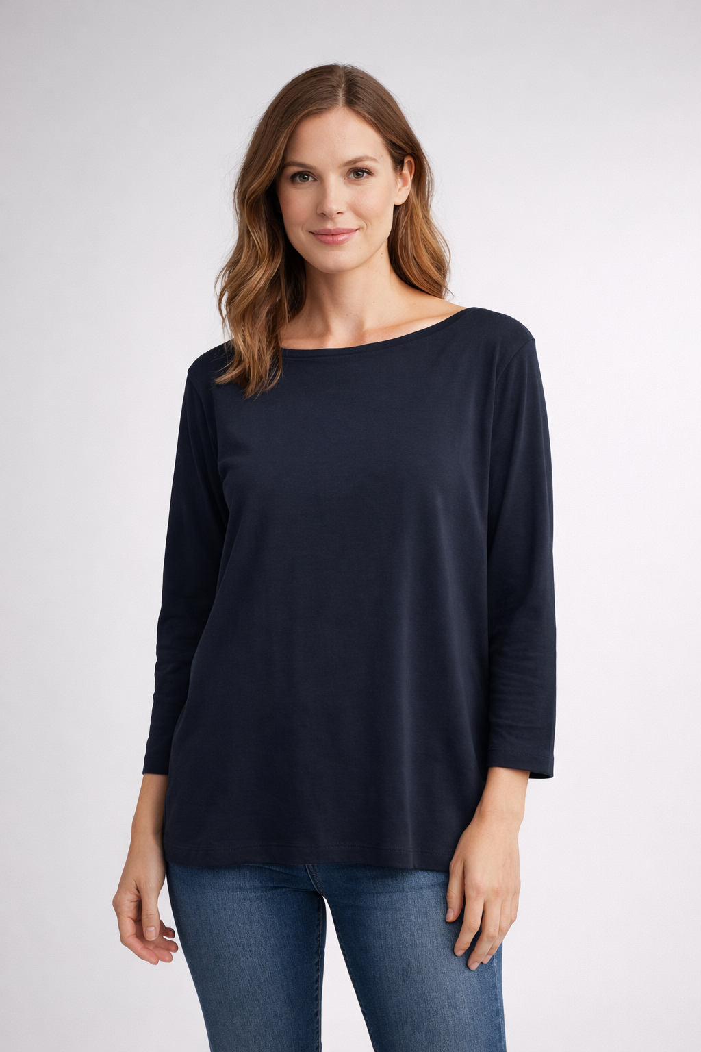 Talbots Long Sleeve Navy Cotton Tee Shirt