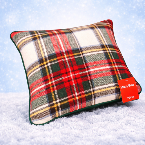 Christmas MerryBrite Pillow - plaid