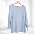 Talbots Long Sleeved Cotton Tee -- Light Blue