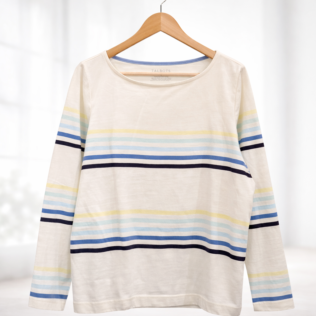 Talbots Long Sleeve Striped Tee Shirt